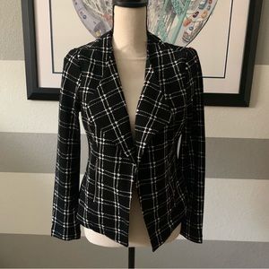 Black and white blazer